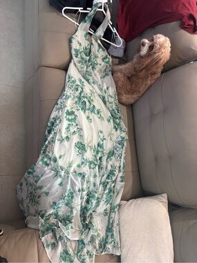 Marshalls Green Floral Midi Dress